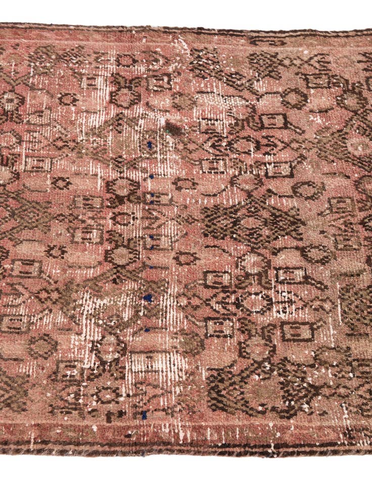 Detail image of 2' 8 x 8' 7  Hand Knotted Ultra Vintage Persian Wool Runner Rug