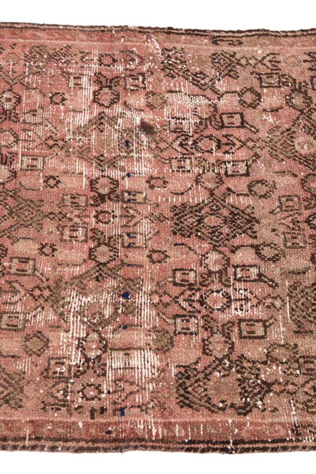 Detail image of 2' 8 x 8' 7 Hand Knotted Ultra Vintage Persian Wool Runner Rug