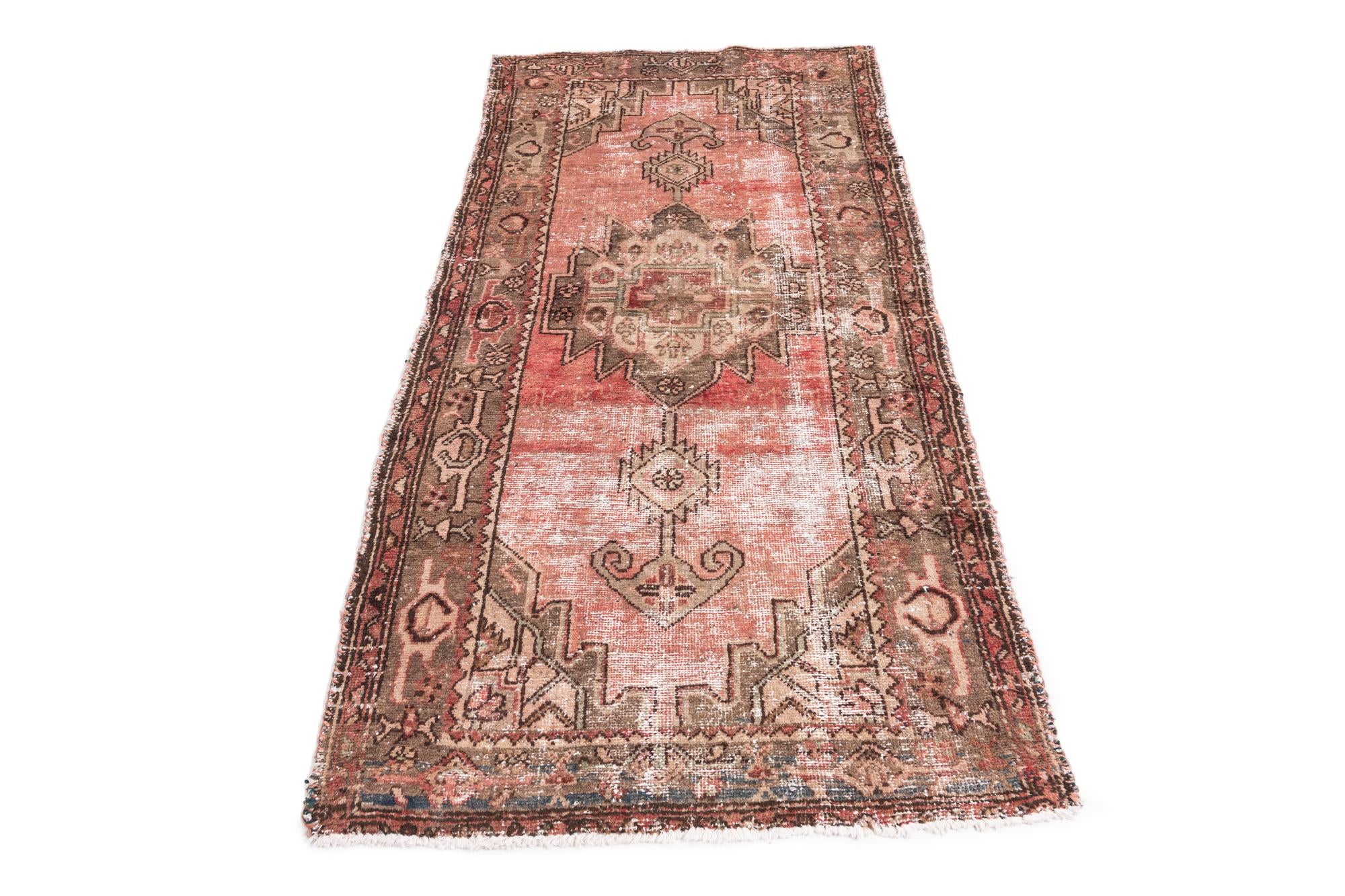 95cm x 190cm anudado a mano Ultra Vintage Alfombra Persa Lana Pasillera