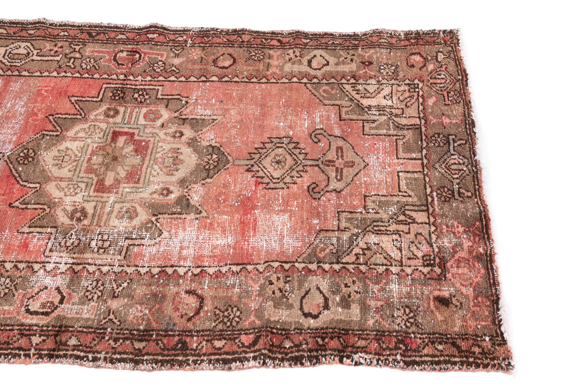 95cm x 190cm anudado a mano Ultra Vintage Alfombra Persa Lana Pasillera