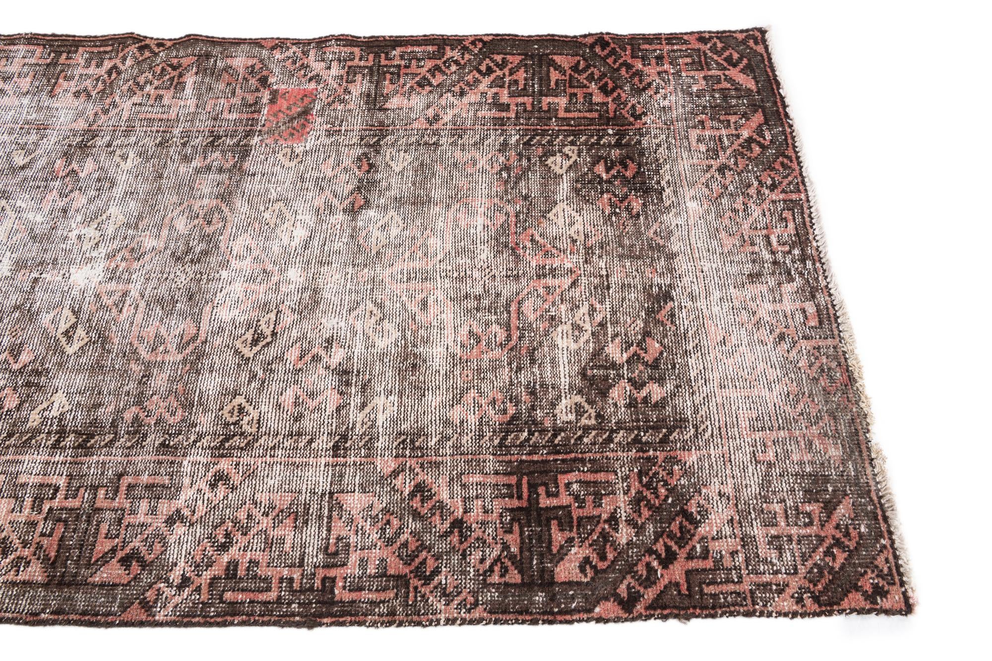 3' 4 x 7' Hand Knotted Ultra Vintage Persian Wool Runner Rug