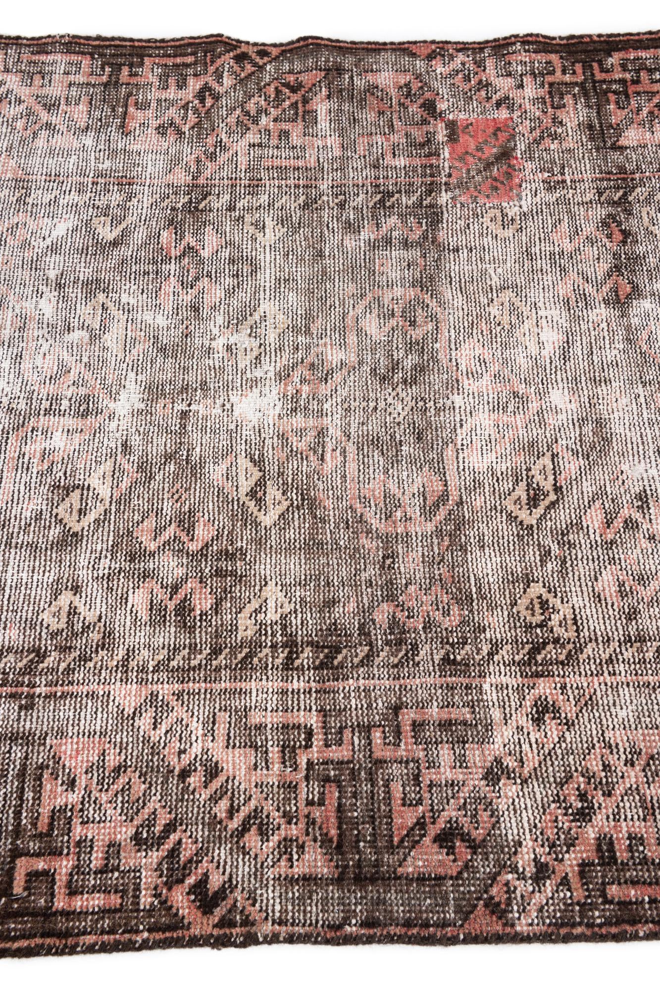 3' 4 x 7' Hand Knotted Ultra Vintage Persian Wool Runner Rug