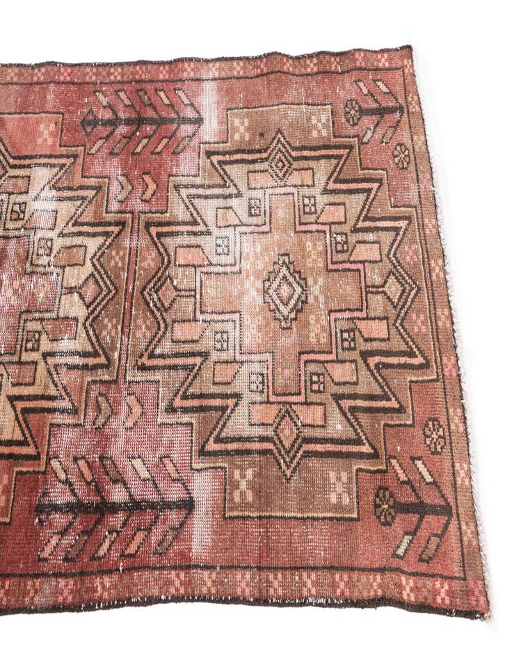 Detail image of 2' 9 x 9' 8  Hand Knotted Ultra Vintage Persian Wool Runner Rug