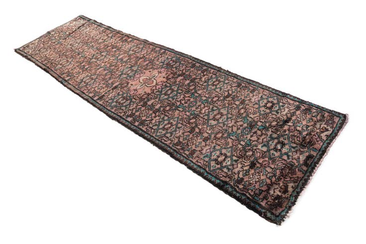 Detail image of 2' 4 x 8' 1 Hand Knotted Ultra Vintage Persian Wool Runner Rug