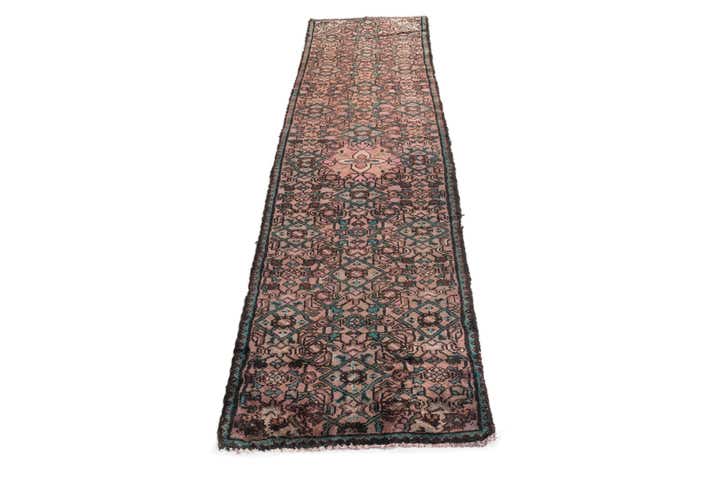 2' 4 x 8' 1 Hand Knotted Ultra Vintage Persian Wool Runner Rug