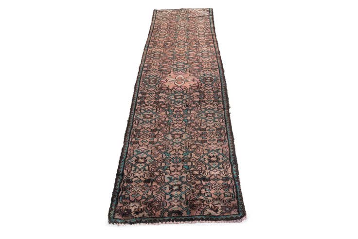 Detail image of 2' 4 x 8' 1 Hand Knotted Ultra Vintage Persian Wool Runner Rug