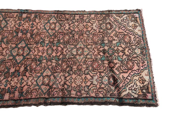 Detail image of 2' 4 x 8' 1 Hand Knotted Ultra Vintage Persian Wool Runner Rug