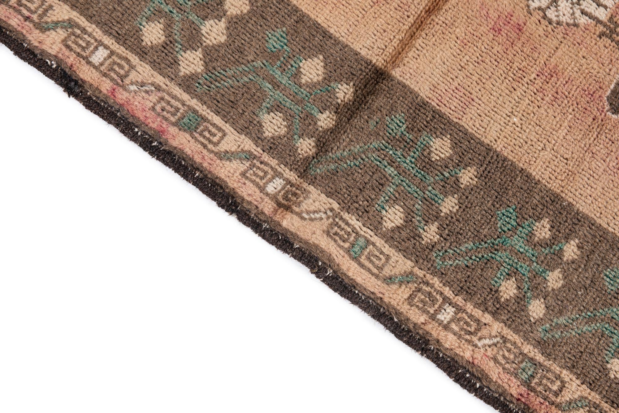 3' 6 x 7' 2 Hand Knotted Ultra Vintage Persian Wool Runner Rug