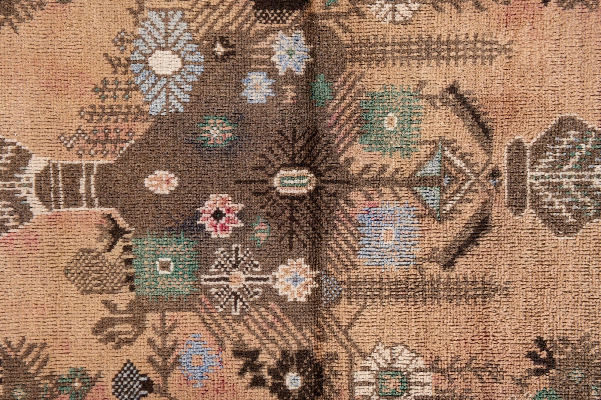 3' 6 x 7' 2 Hand Knotted Ultra Vintage Persian Wool Runner Rug