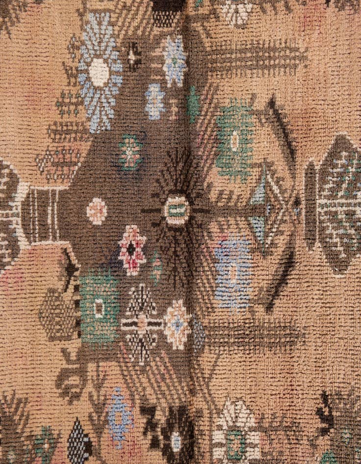 Detail image of 3' 6 x 7' 2  Hand Knotted Ultra Vintage Persian Wool Runner Rug