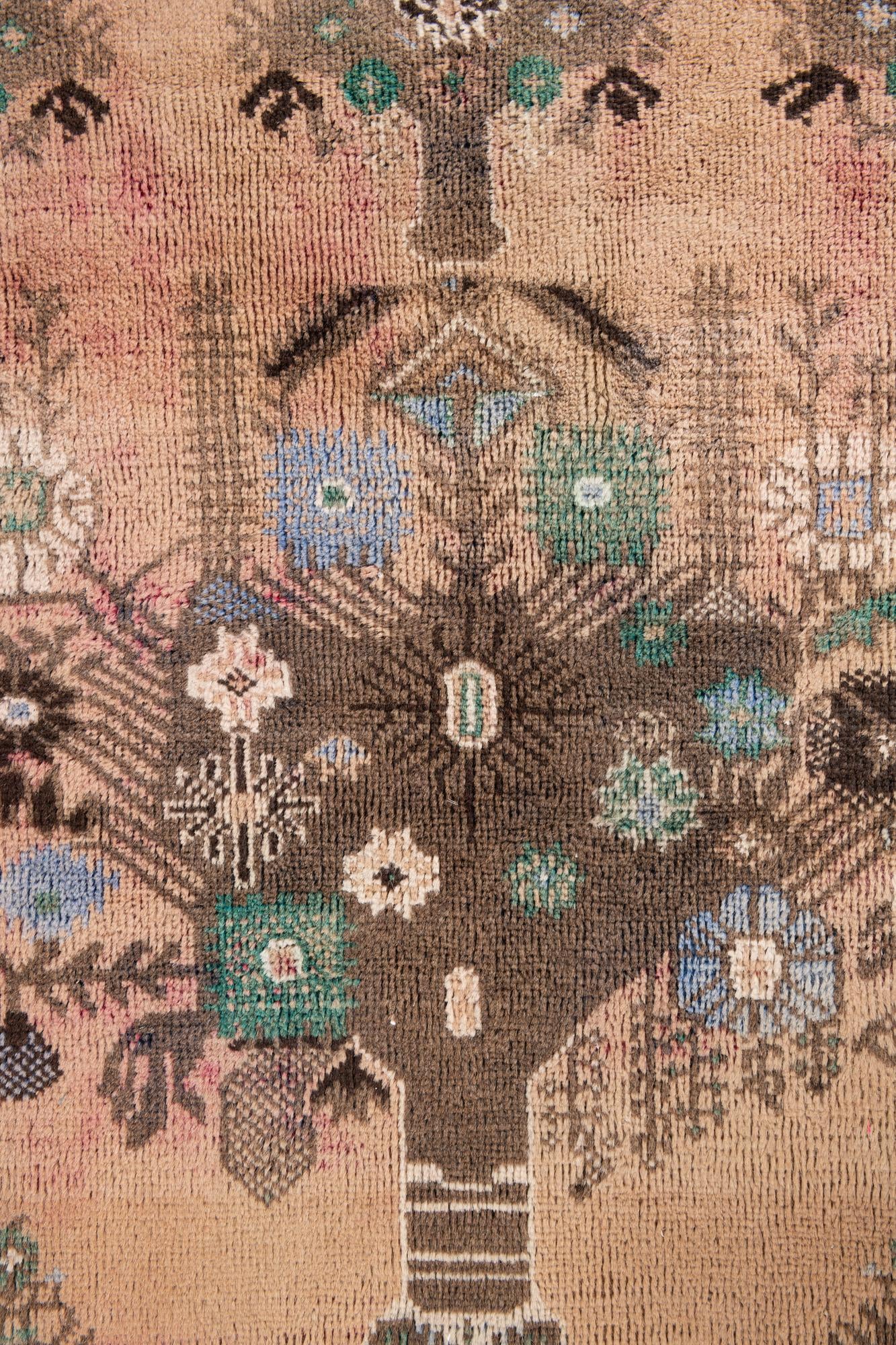 3' 6 x 7' 2 Hand Knotted Ultra Vintage Persian Wool Runner Rug