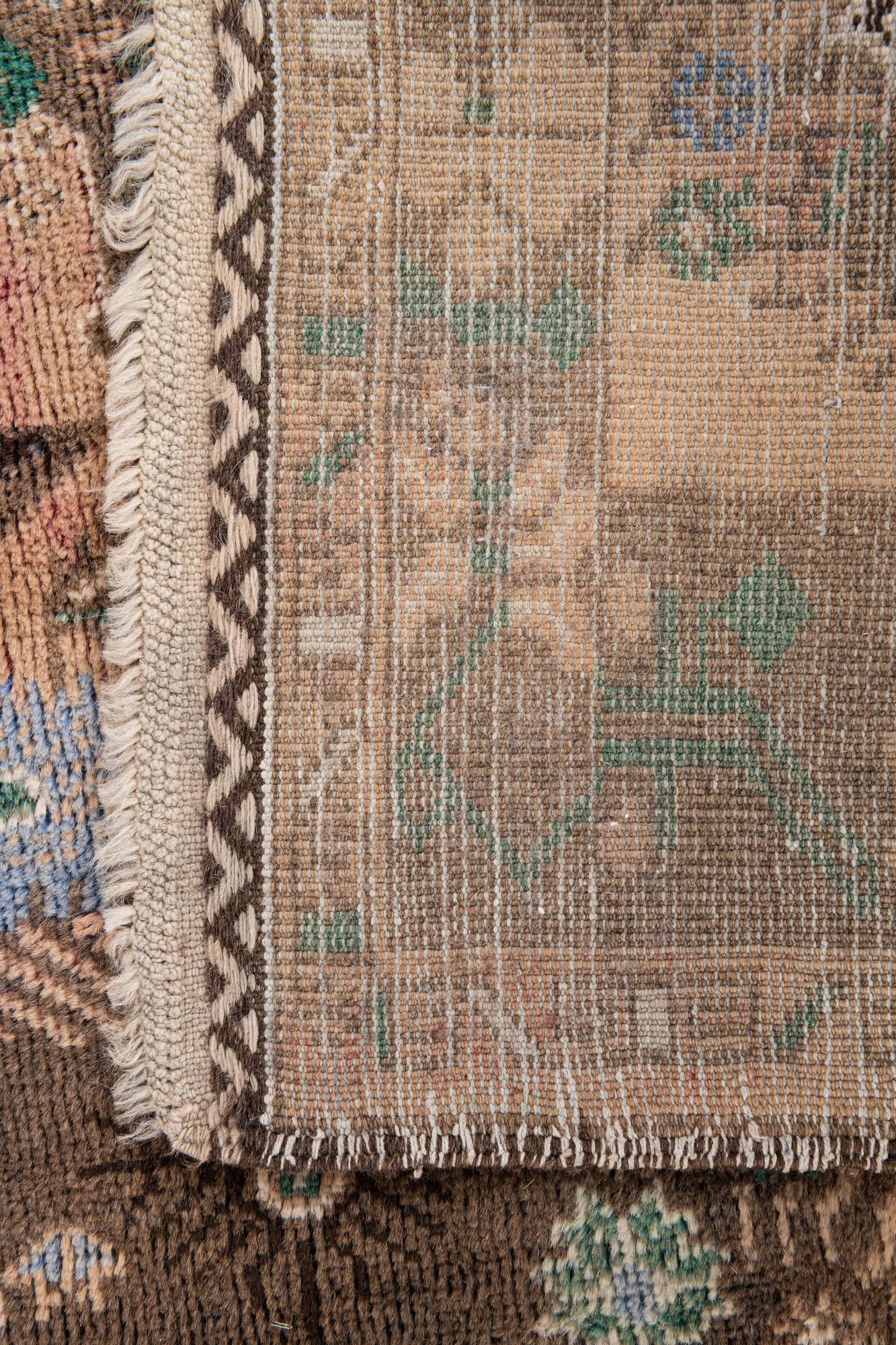 3' 6 x 7' 2 Hand Knotted Ultra Vintage Persian Wool Runner Rug