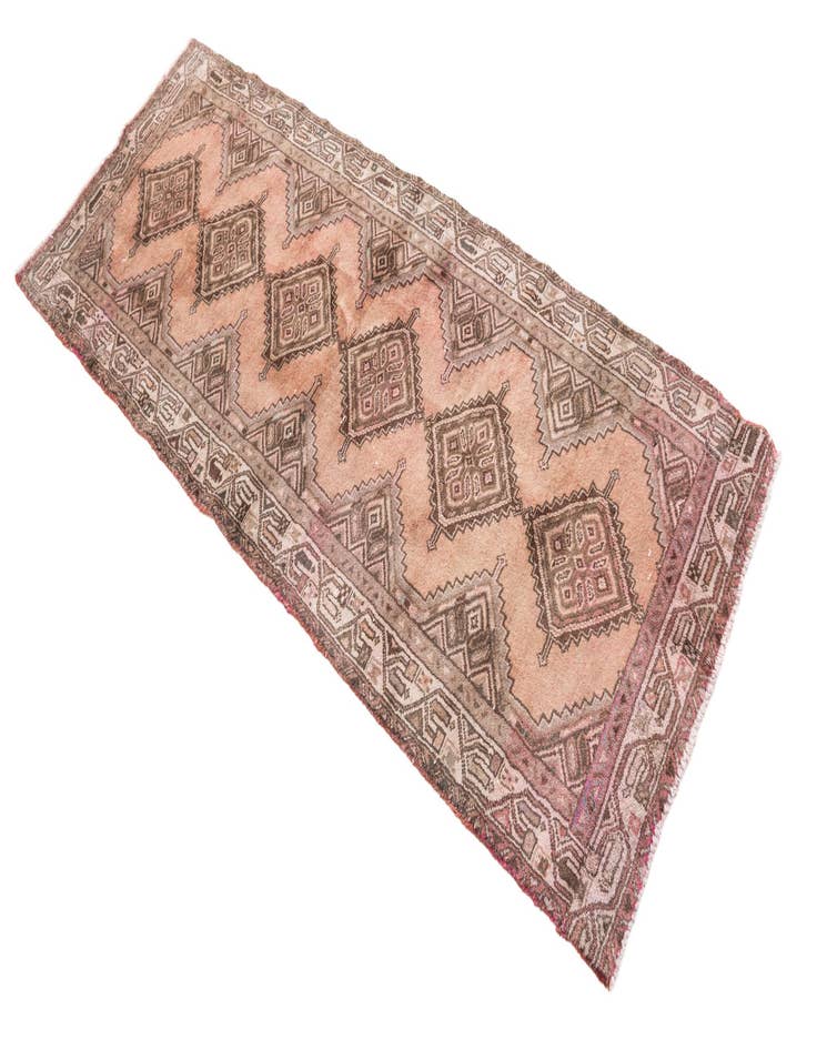 Detail image of 2' 6 x 6' 1  Hand Knotted Ultra Vintage Persian Wool Runner Rug