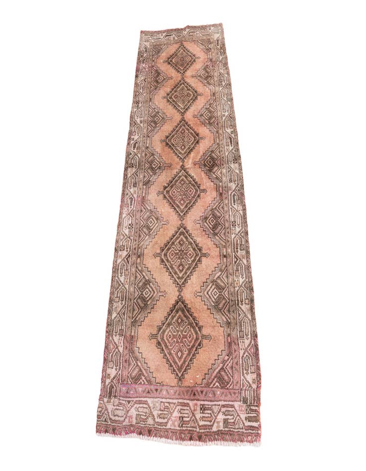 Detail image of 2' 6 x 6' 1  Hand Knotted Ultra Vintage Persian Wool Runner Rug