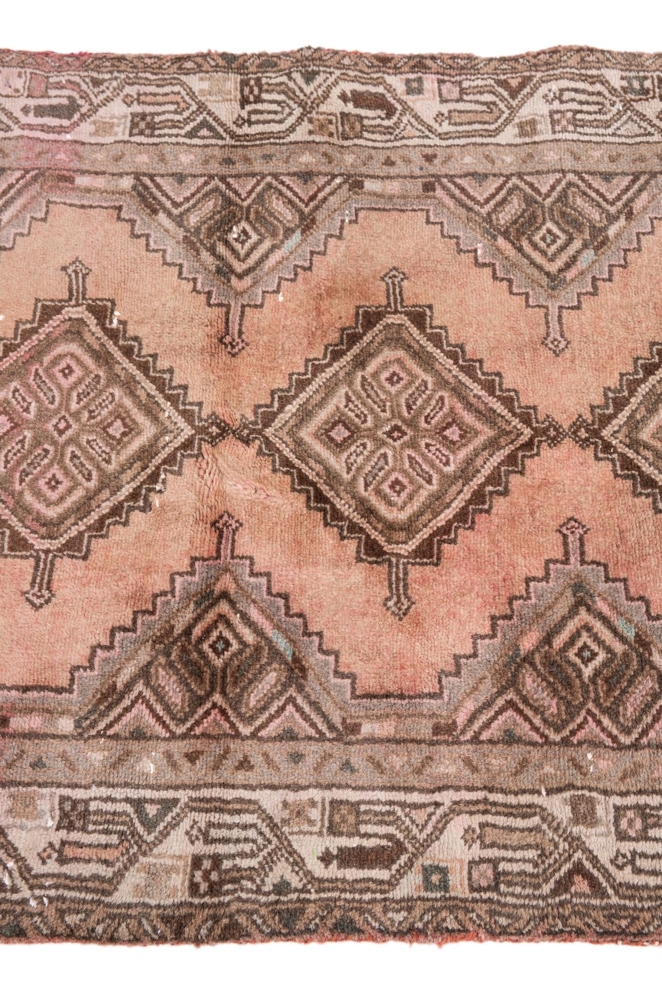 2' 6 x 6' 1 Hand Knotted Ultra Vintage Persian Wool Runner Rug