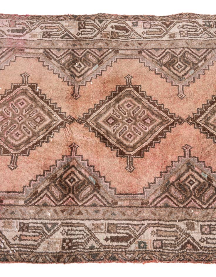 Detail image of 2' 6 x 6' 1  Hand Knotted Ultra Vintage Persian Wool Runner Rug