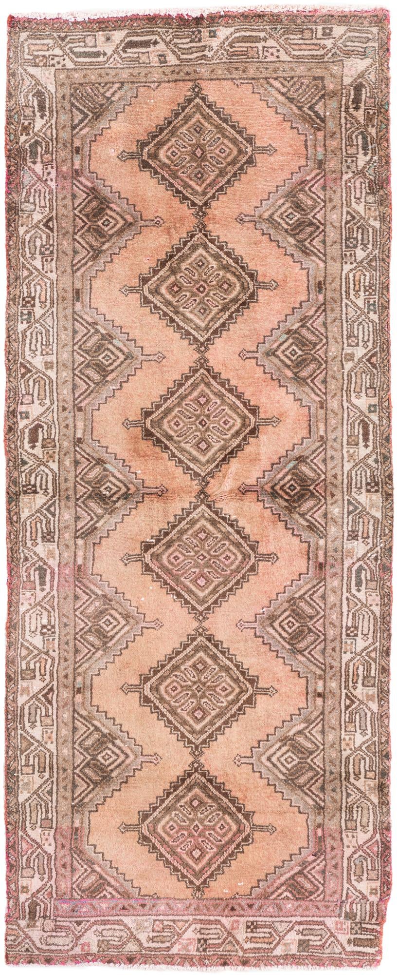 2' 6 x 6' 1 Hand Knotted Ultra Vintage Persian Wool Runner Rug