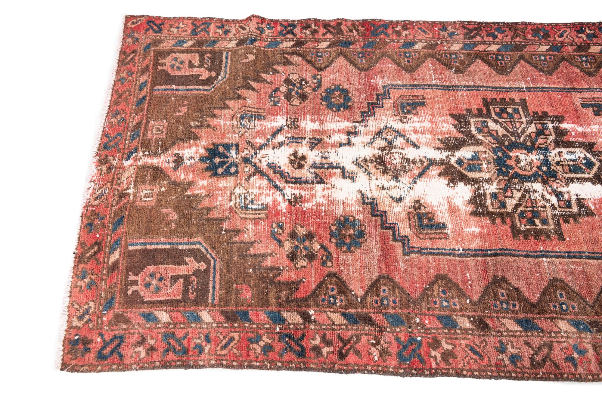 3' 3 x 6' 9 Hand Knotted Ultra Vintage Persian Wool Runner Rug