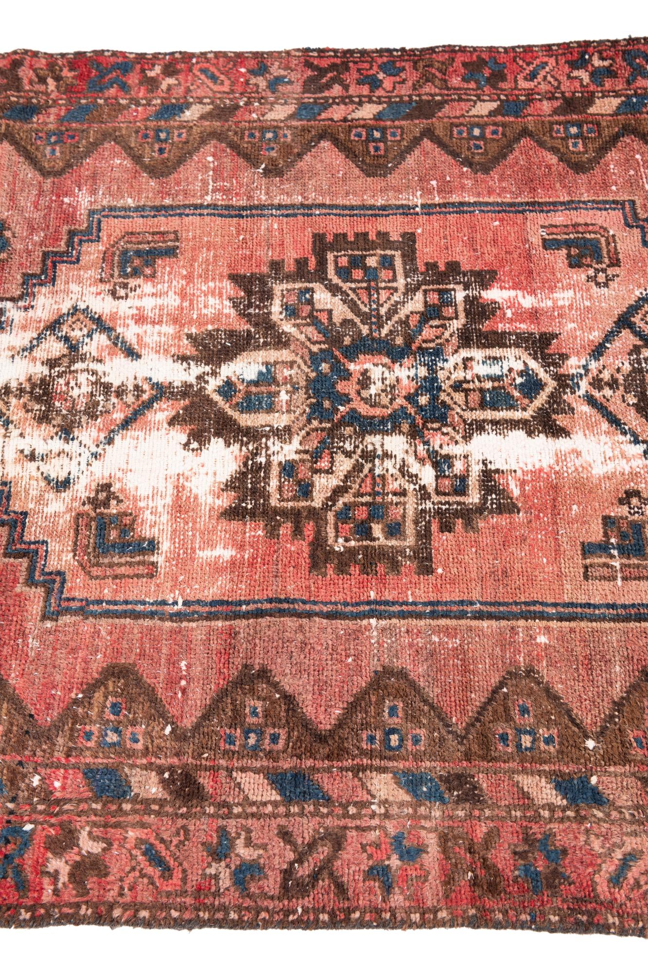 3' 3 x 6' 9 Hand Knotted Ultra Vintage Persian Wool Runner Rug