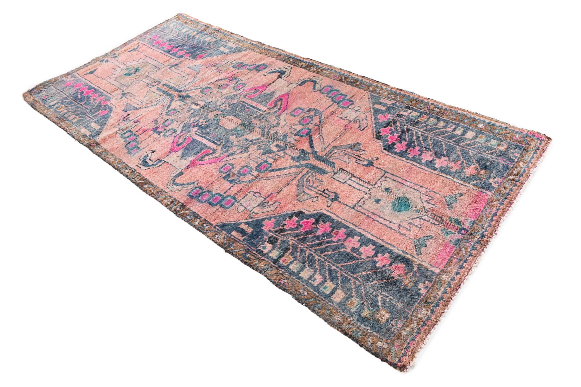 110cm x 240cm anudado a mano Ultra Vintage Alfombra Persa Lana Pasillera