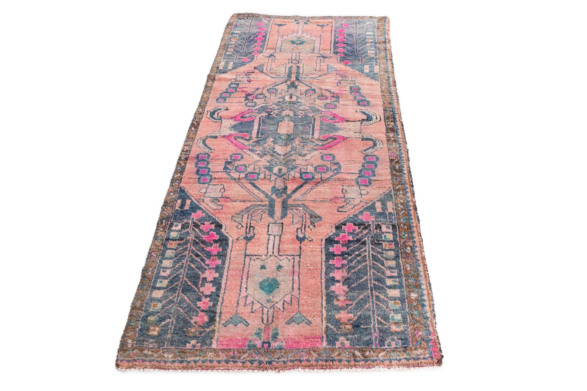 110cm x 240cm anudado a mano Ultra Vintage Alfombra Persa Lana Pasillera