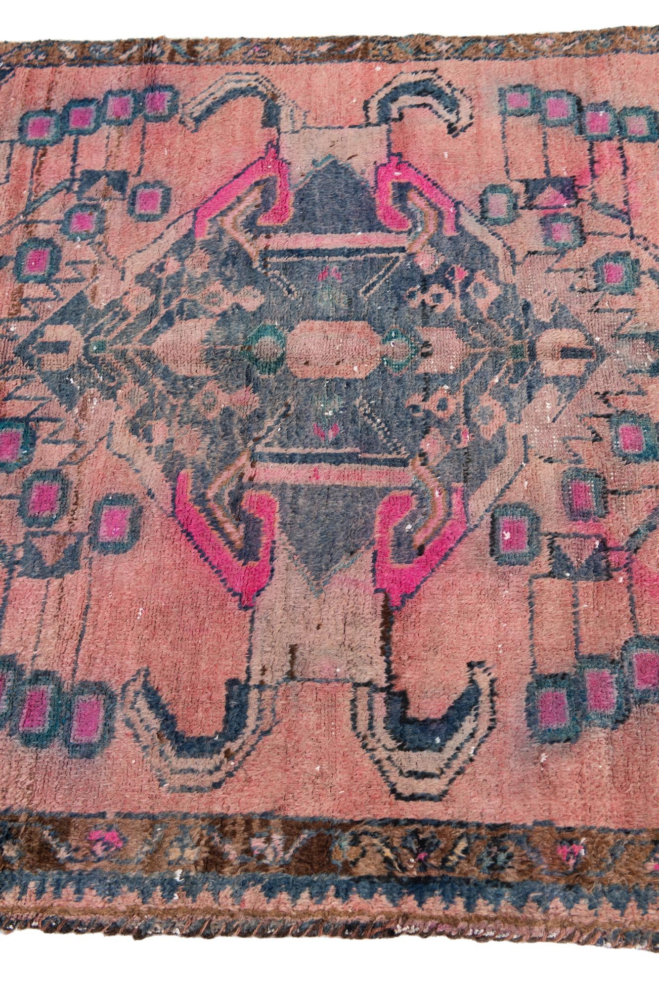 110cm x 240cm anudado a mano Ultra Vintage Alfombra Persa Lana Pasillera