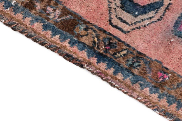 Detail image of 110cm x 240cm anudado a mano Ultra Vintage Alfombra Persa Lana Pasillera