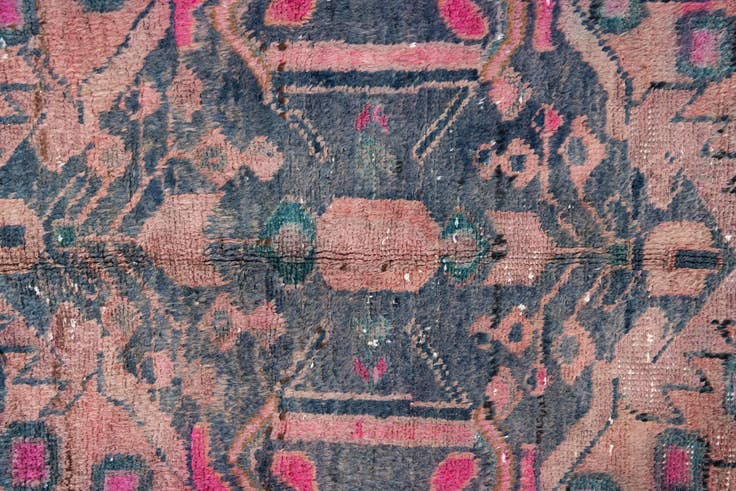 Detail image of 110cm x 240cm anudado a mano Ultra Vintage Alfombra Persa Lana Pasillera