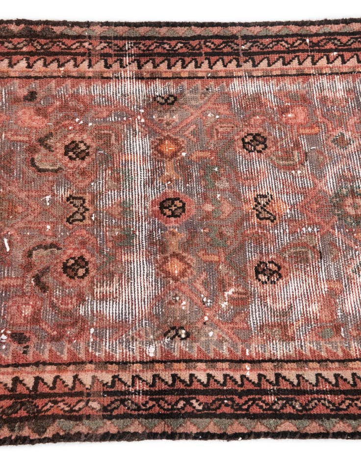 Detail image of 2' 2 x 8' 3  Hand Knotted Ultra Vintage Persian Wool Runner Rug