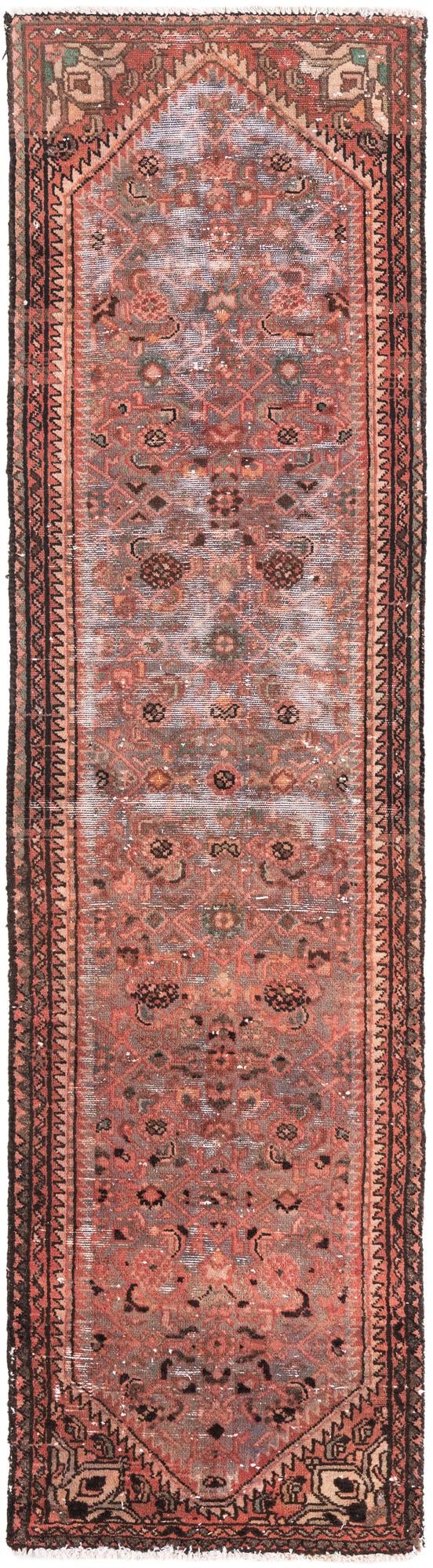 2' 2 x 8' 3 Hand Knotted Ultra Vintage Persian Wool Runner Rug