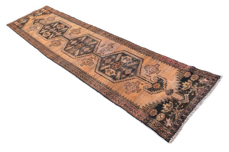 Detail image of 2' 3 x 9' Hand Knotted Ultra Vintage Persian Wool Runner Rug