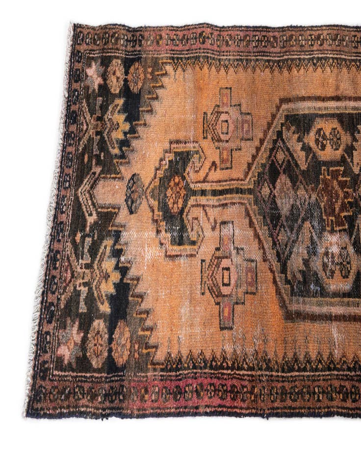 Detail image of 2' 3 x 9'  Hand Knotted Ultra Vintage Persian Wool Runner Rug