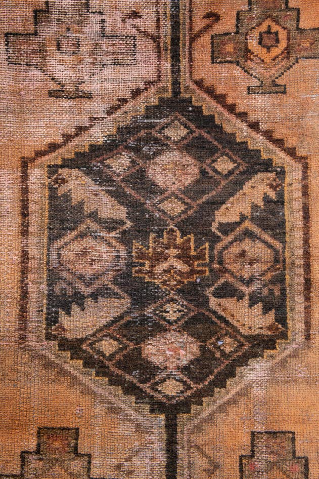 Detail image of 2' 3 x 9' Hand Knotted Ultra Vintage Persian Wool Runner Rug