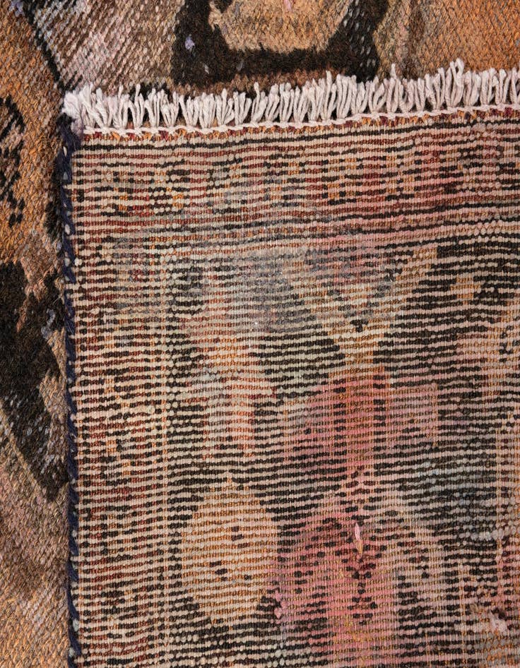 Detail image of 2' 3 x 9'  Hand Knotted Ultra Vintage Persian Wool Runner Rug