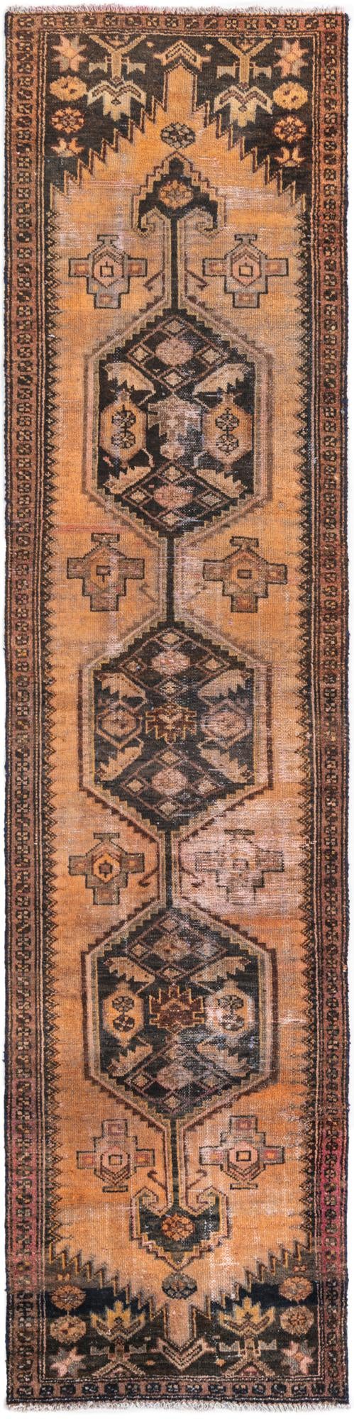 2' 3 x 9' Hand Knotted Ultra Vintage Persian Wool Runner Rug