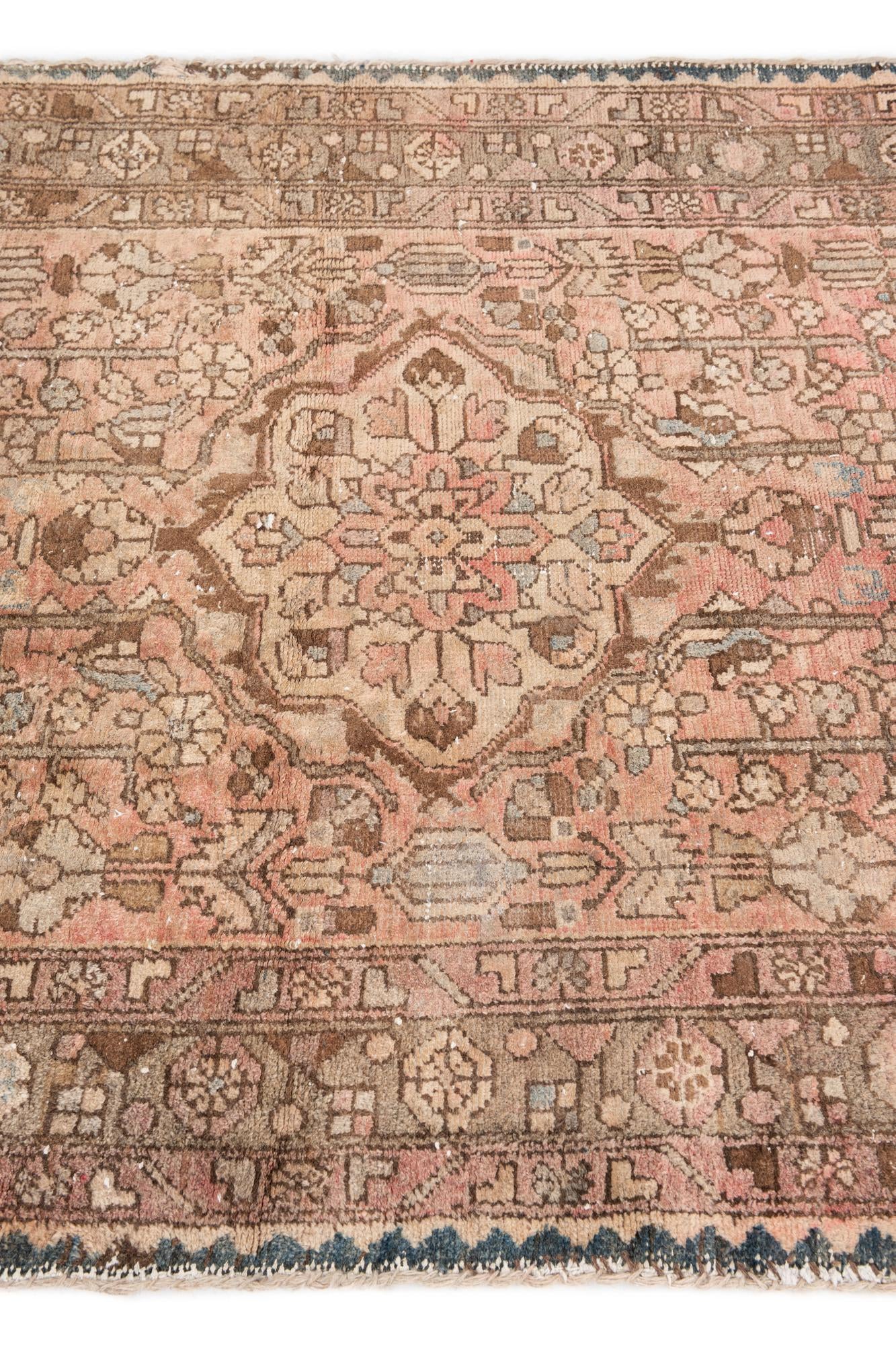 3' 10 x 9' 9 Hand Knotted Ultra Vintage Persian Wool Runner Rug