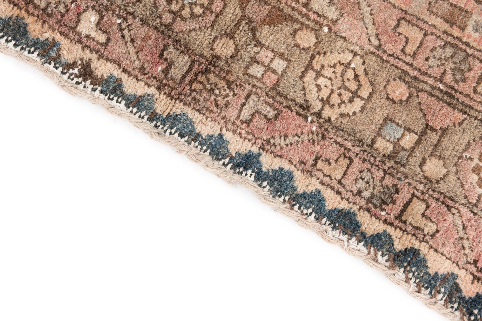 3' 10 x 9' 9 Hand Knotted Ultra Vintage Persian Wool Runner Rug