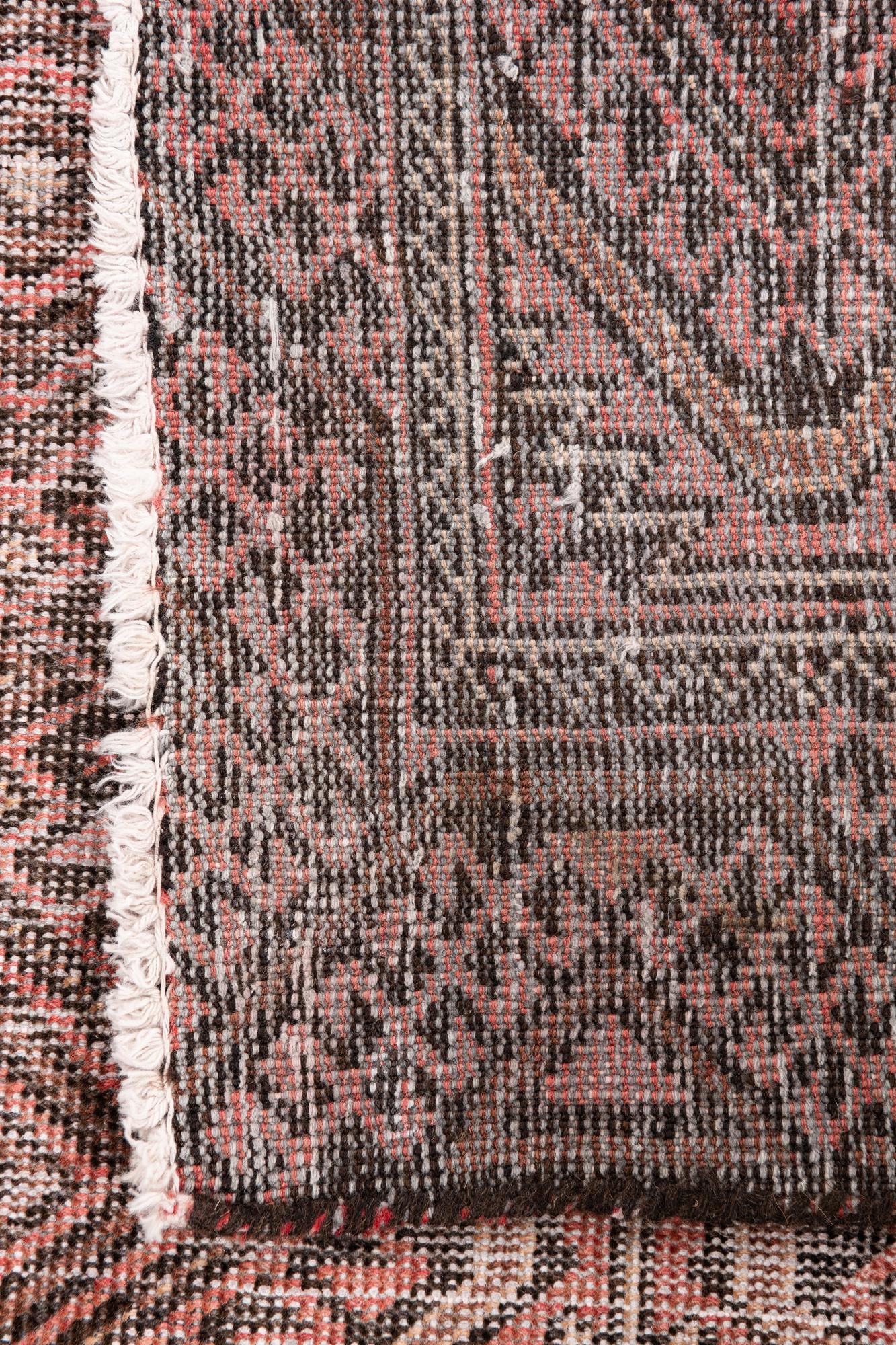 3' 7 x 7' 6 Hand Knotted Ultra Vintage Persian Wool Runner Rug