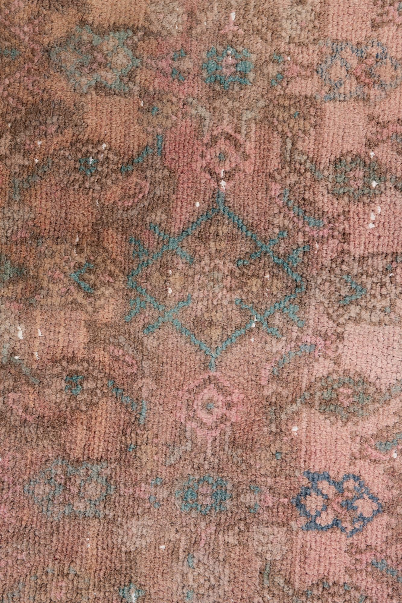 3' 9 x 9' 8 Hand Knotted Ultra Vintage Persian Wool Runner Rug