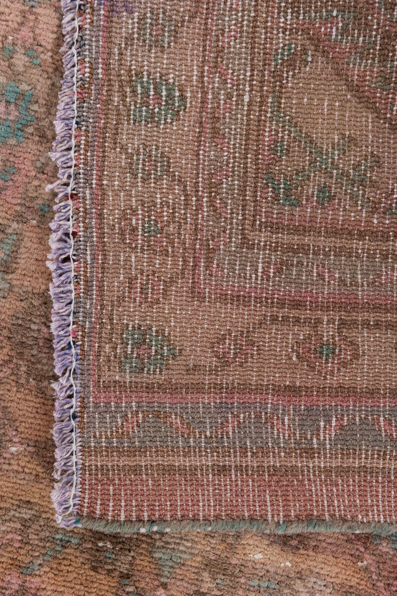 3' 9 x 9' 8 Hand Knotted Ultra Vintage Persian Wool Runner Rug