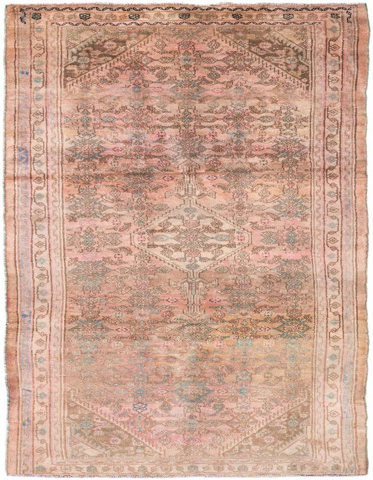Detail image of 3' 9 x 9' 8 Hand Knotted Ultra Vintage Persian Wool Runner Rug