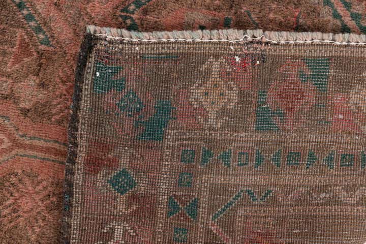 3' 7 x 7' 6 Hand Knotted Ultra Vintage Persian Wool Runner Rug