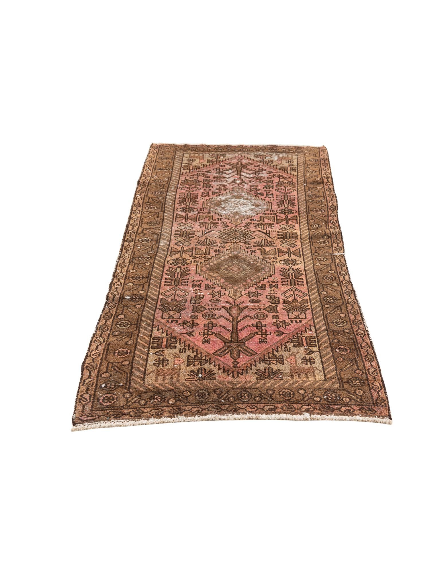 2' 10 x 5' 10 Hand Knotted Ultra Vintage Persian Wool Runner Rug