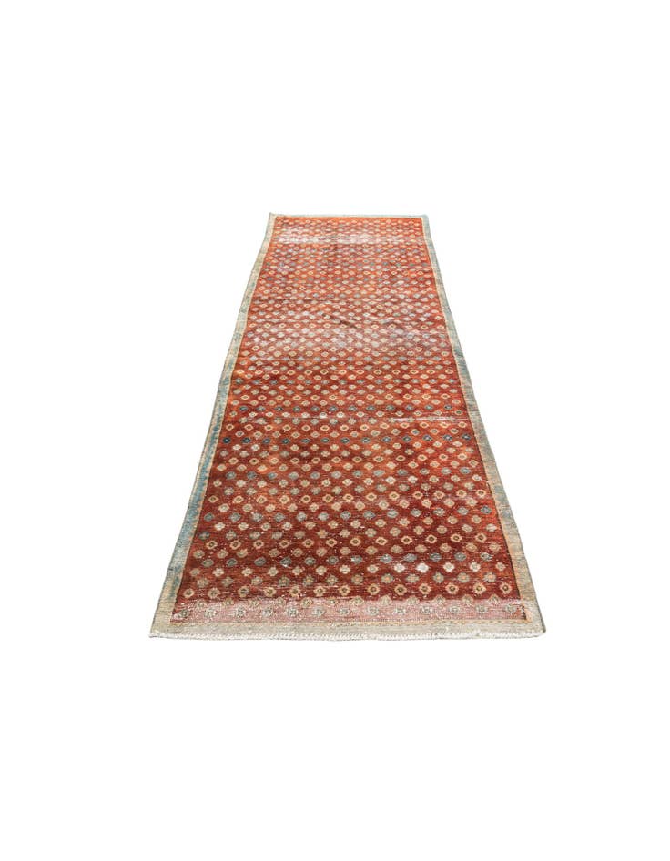 Detail image of 3' 3 x 9' 4  Hand Knotted Ultra Vintage Persian Wool Runner Rug