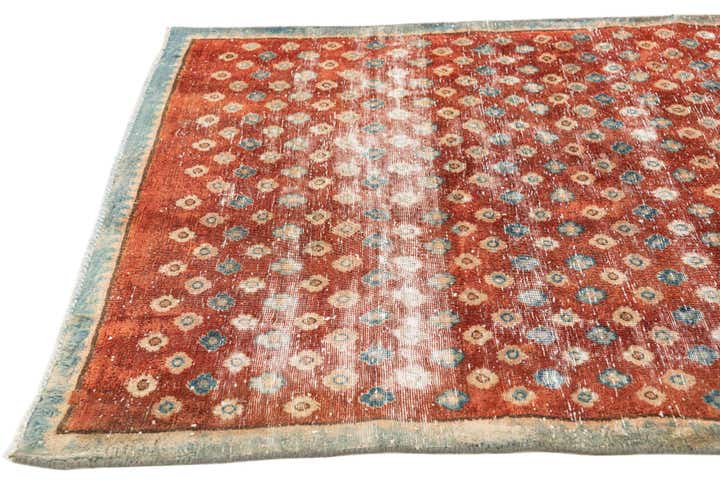 3' 3 x 9' 4 Hand Knotted Ultra Vintage Persian Wool Runner Rug