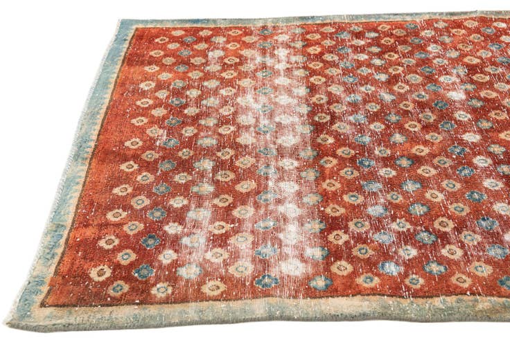 Detail image of 3' 3 x 9' 4 Hand Knotted Ultra Vintage Persian Wool Runner Rug