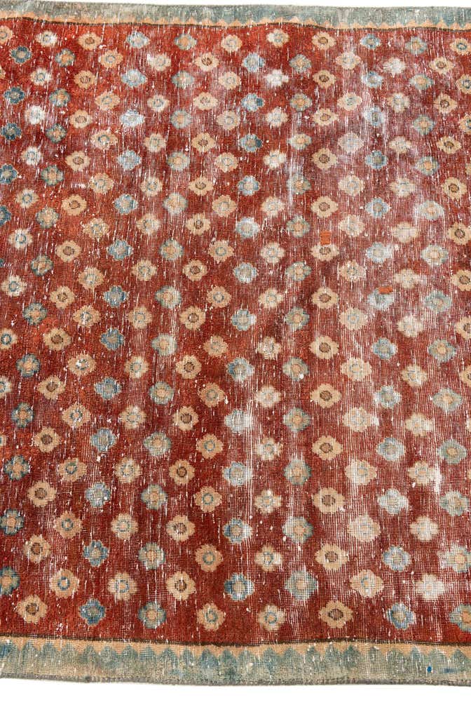 3' 3 x 9' 4 Hand Knotted Ultra Vintage Persian Wool Runner Rug