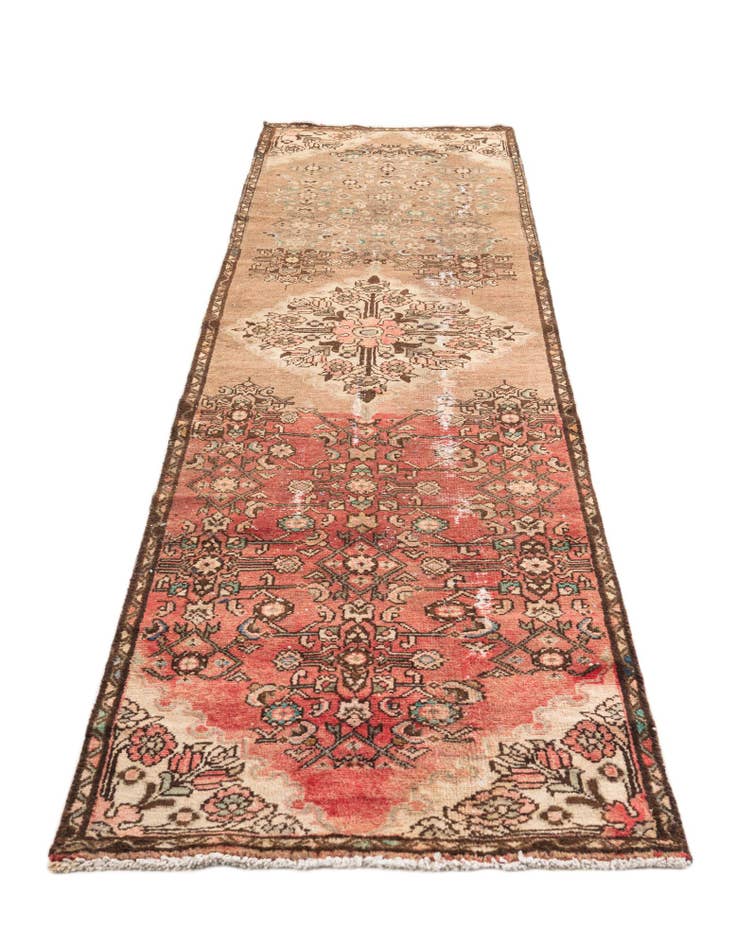 Detail image of 2' 9 x 9' 10  Hand Knotted Ultra Vintage Persian Wool Runner Rug