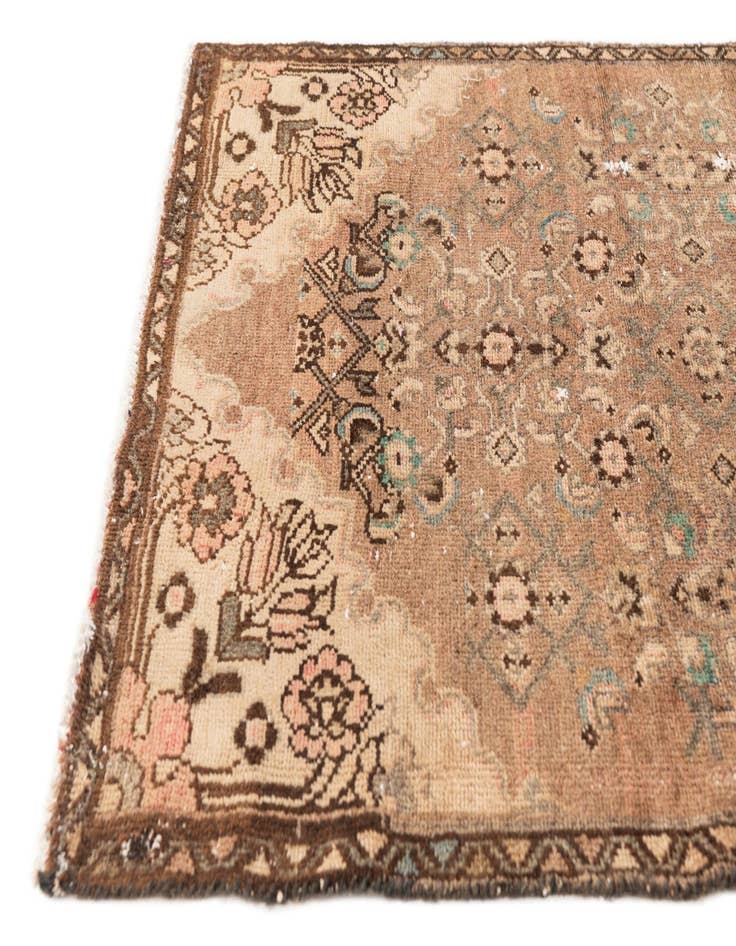 Detail image of 2' 9 x 9' 10  Hand Knotted Ultra Vintage Persian Wool Runner Rug
