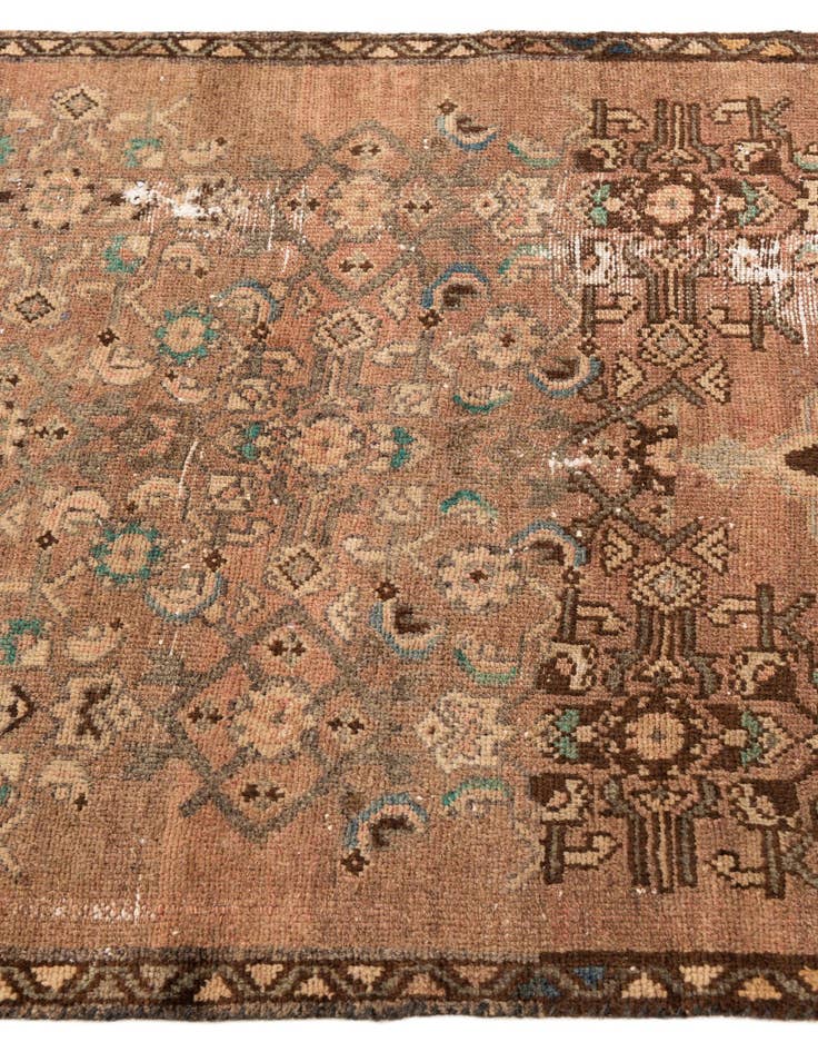 Detail image of 2' 9 x 9' 10  Hand Knotted Ultra Vintage Persian Wool Runner Rug